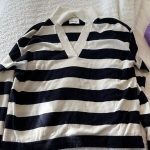 Striped V-Neck Sweater